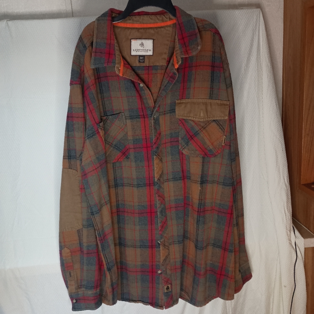 Legendary Whitetails Plaid Thick Button-Up Shirt 2XT
